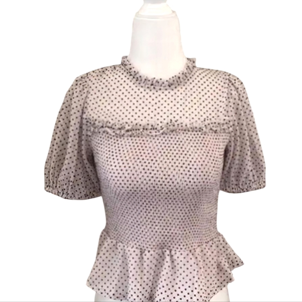 Polka Dot Ruffle Blouse - Picture 3 of 6